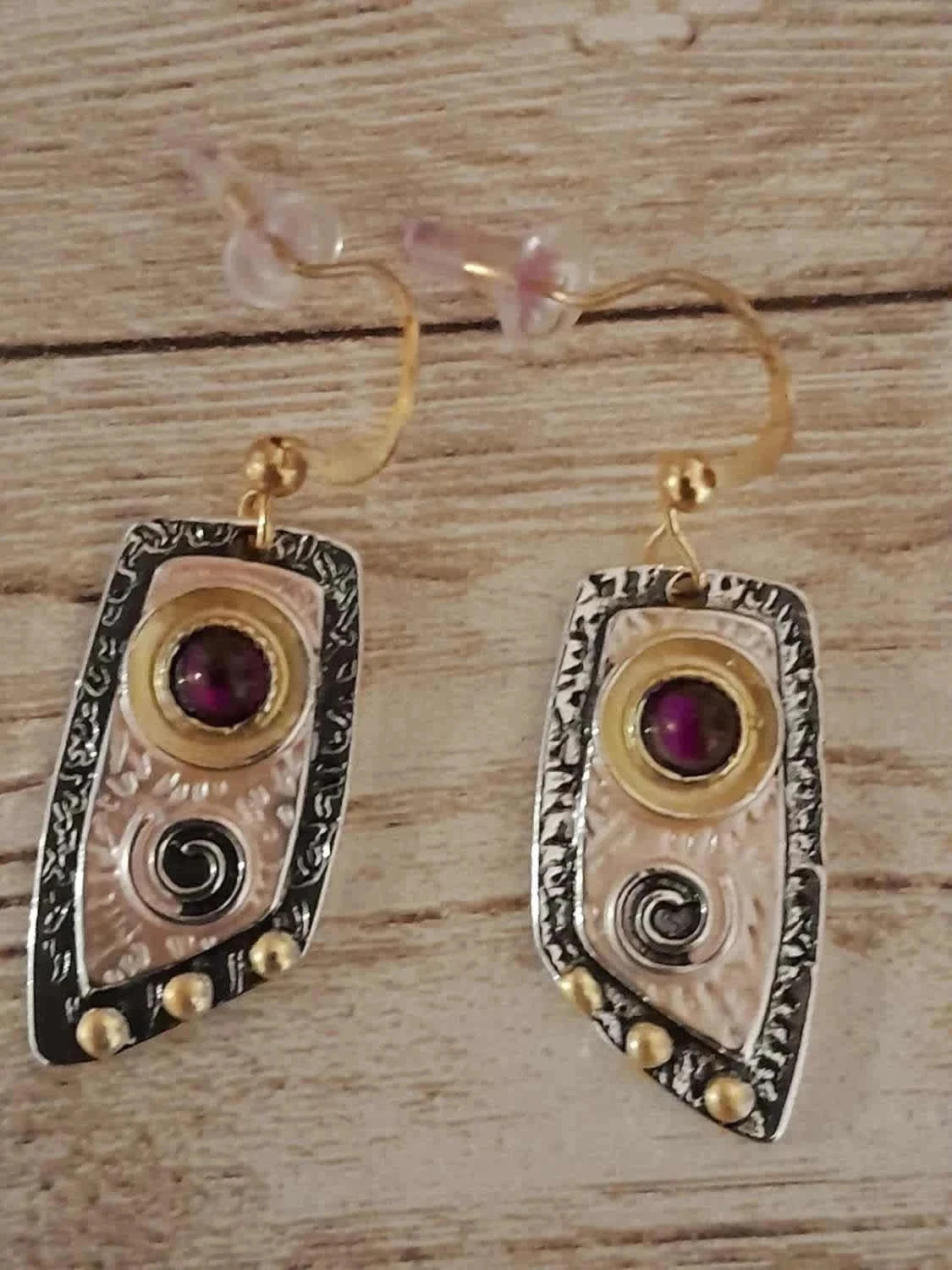 Boucles d'oreilles pendantes, style Ethnique, dorées – photo 2